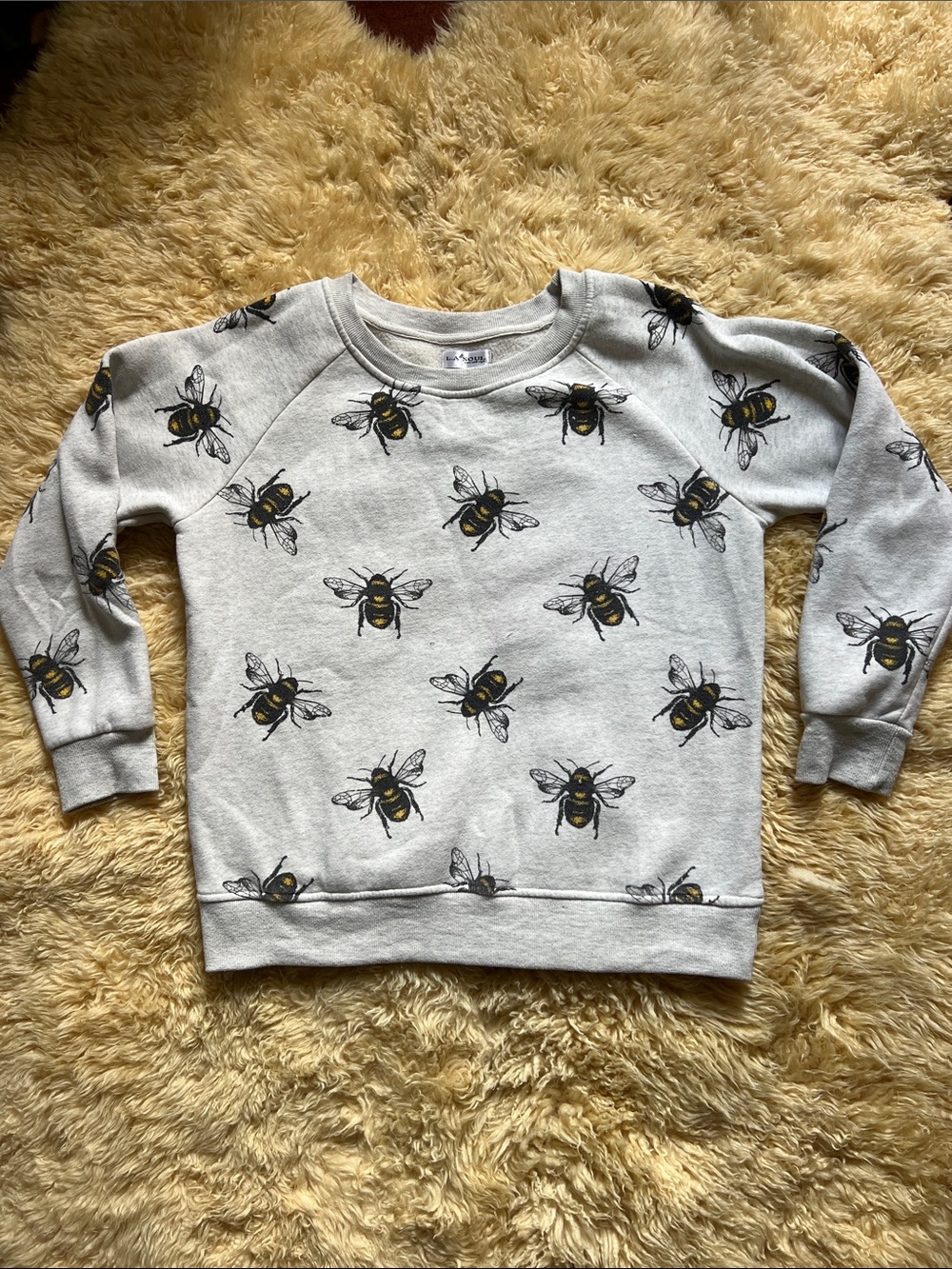 🐝🐝LA Soul Bee Print Gray Crewneck